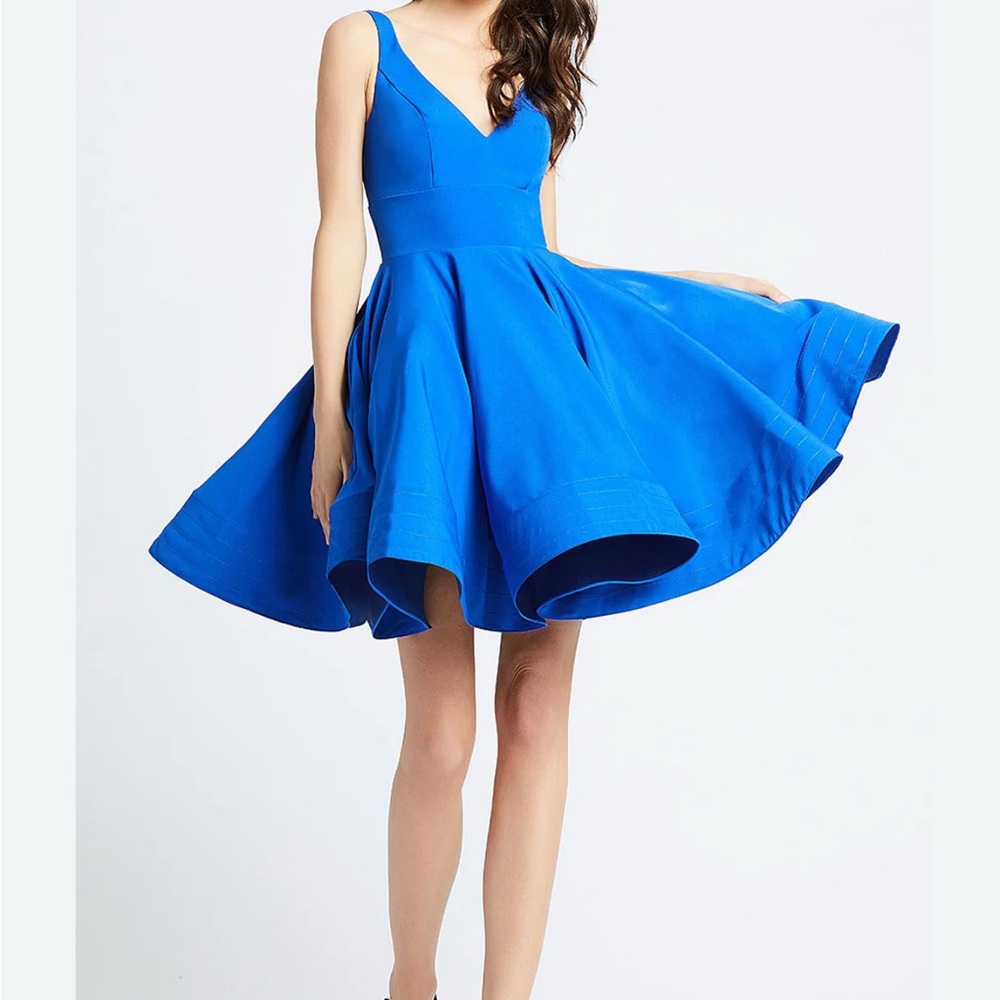 Mac Duggal Blue Sleeveless Dress - Picture 4 of 13